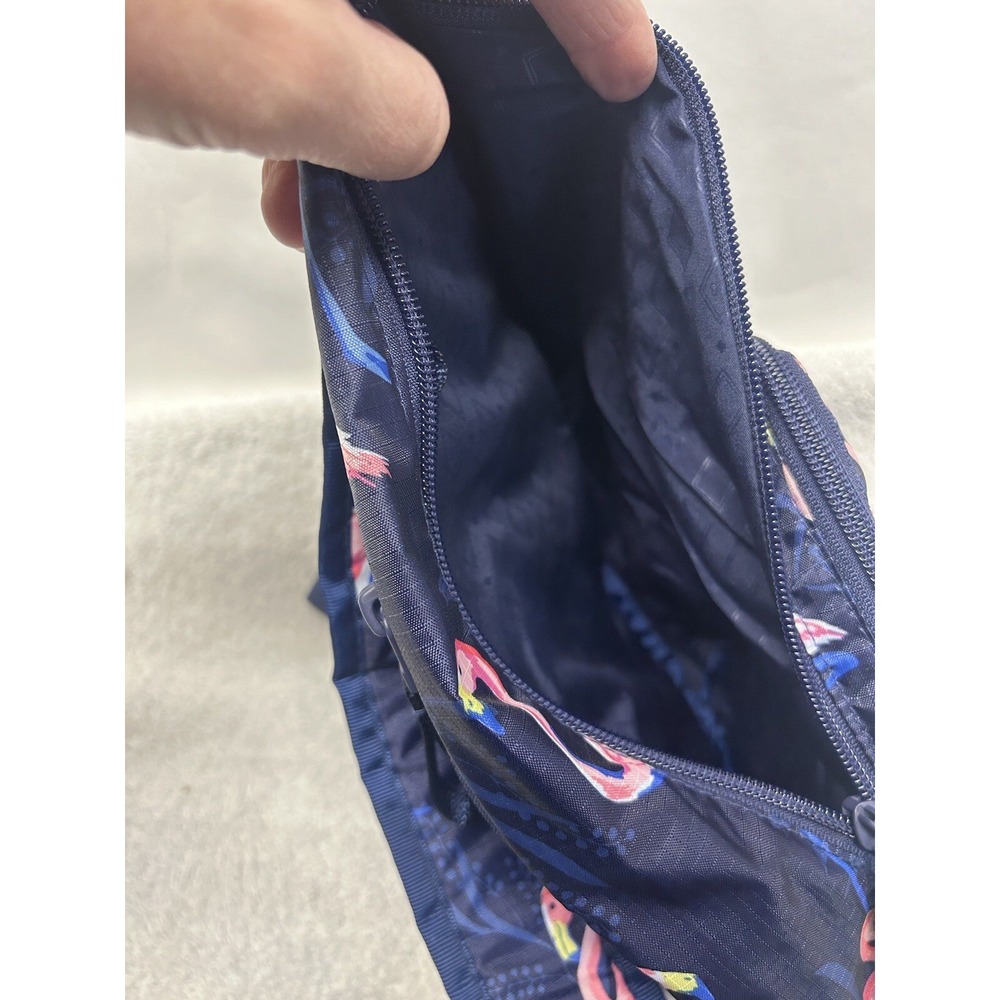 Vera Bradley Blue Pink Flamingo Party Mini Sling Backpack (JC) - Picture 5 of 8